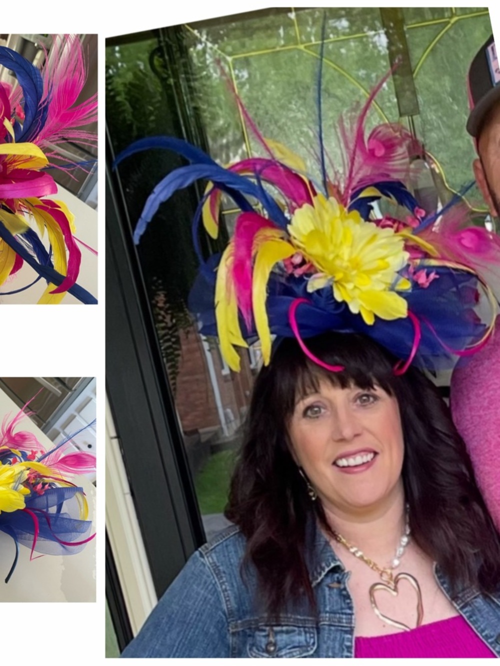Ky Derby hat/ fascinator. Bright vibrant colors.